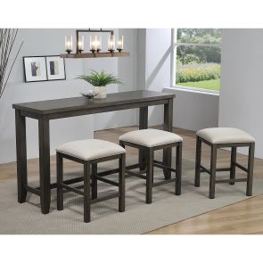 East Lane 4 Piece Counter Set (Counter Table with 3 Backless Stools)