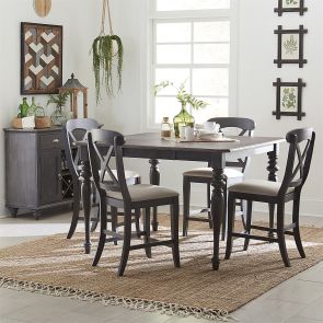 Ocean Isle 5 Piece Counter Set (Gathering Table with 4 Stools)
