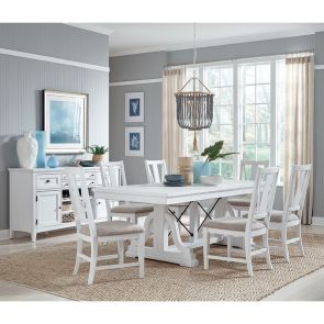 Heron Cove 7 Piece Dining Set (Trestle Table with 6 Side Chairs)