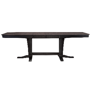 Cosmopolitan Coal/Black Dining Room Milano Double Pedestal Table