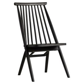 Angled view of Arcadia Black Side Chair