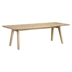Angled view of Arcadia Antique Oak Dining Room Leg Table