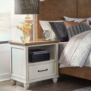 Room view of Vista Hickory & Shell Nightstand