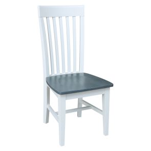 Cosmopolitan Heather Gray/White Mission Side Chair