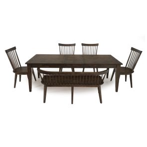 Midland Falls 6 Piece Dining Set (Table with 4 Side Chairs and Bench)