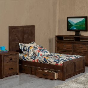Urban Ranch Brown Youth Panel Bed