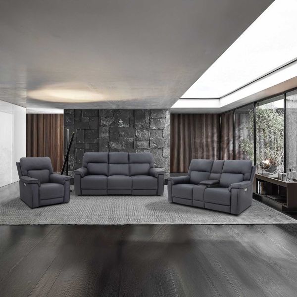 Buy Sanibel Slate Zero Gravity Power Headrest Reclining Sofa with