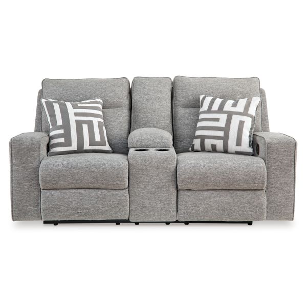 Biscoe Power Headrest Reclining Console Loveseat Bernie & Phyl’s