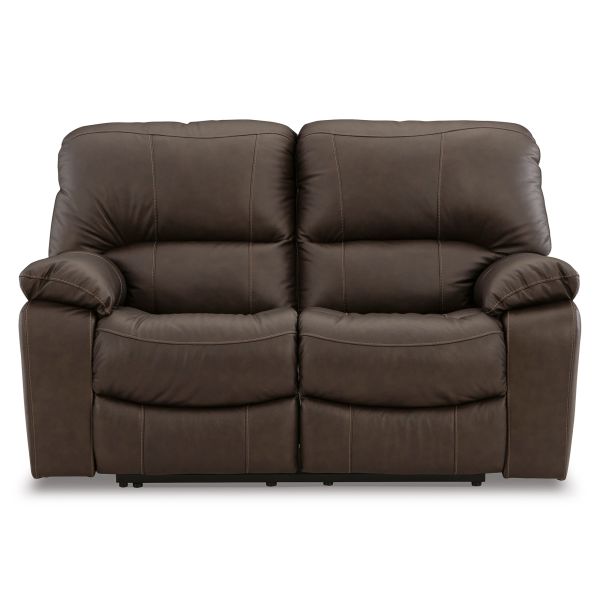 Leather loveseat recliner electric deals