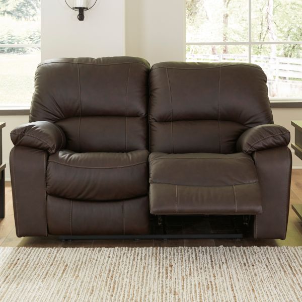 Brown reclining loveseat discount