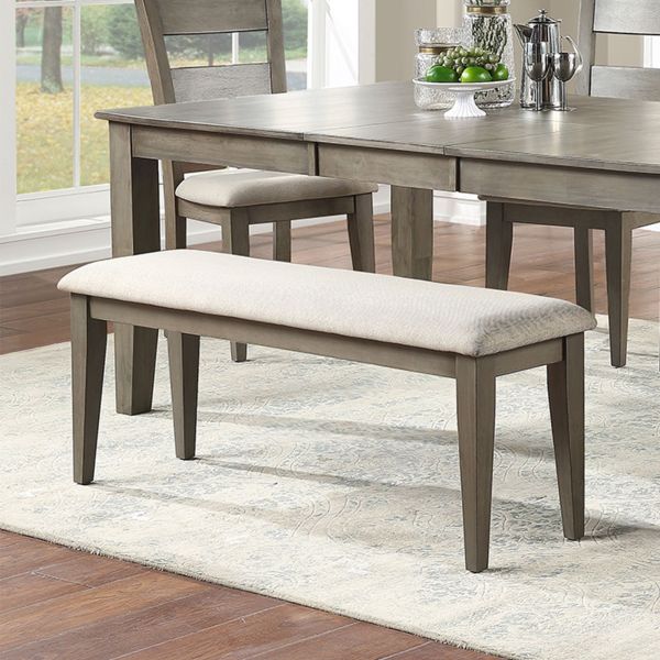 Grey Mango 6 Piece Dining Set Rectangular Table with 4 Side Chairs and Bench