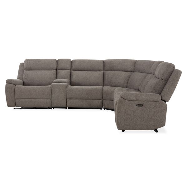 Buy Mako Mink 6 Piece Power Headrest Reclining Sectional Online at