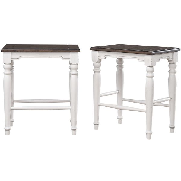 French Country Backless Stool Bernie, French Country Backless Counter Stools