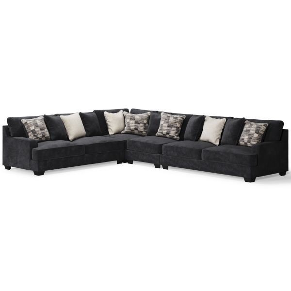 Rawcliffe Charcoal 4 Piece Sectional