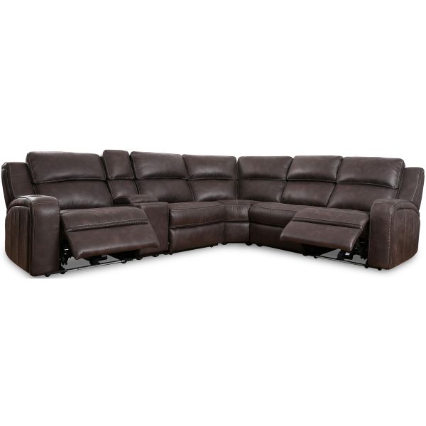 Buy Beacon 6 Piece Power Headrest Reclining Sectional Online at