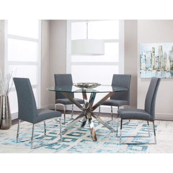 54 Inch Round Glass Dinette Table, 54 In Round Dining Room Table