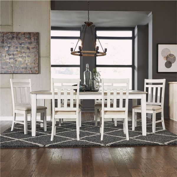 Summerville 7 Piece Dining Set Table with 6 Side Chairs Bernie
