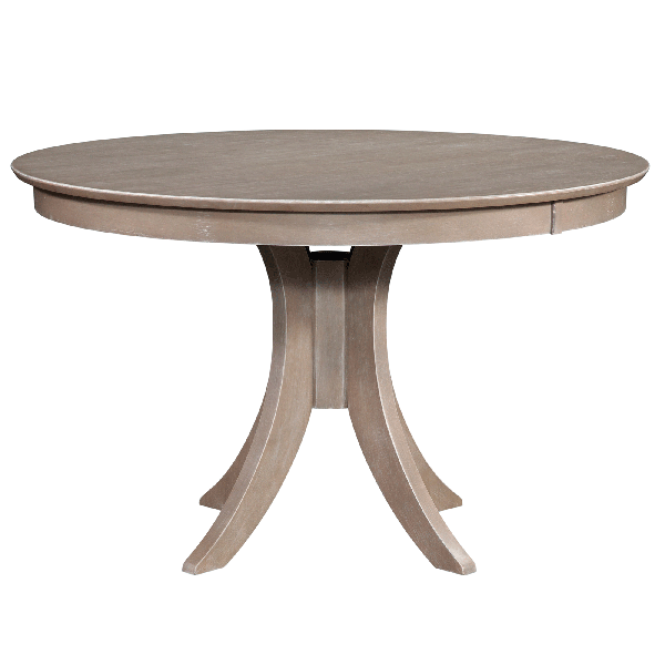 Cosmopolitan Weathered Grey Dining Room, 48 Round Pedestal Dining Table Wood