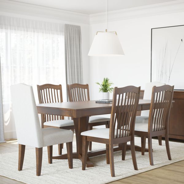 Bon Appetit by Canadel Cognac 7 Piece Dining Set (Table with Bon Appetit by Canadel Cognac 7 Piece Dining Set (Table with