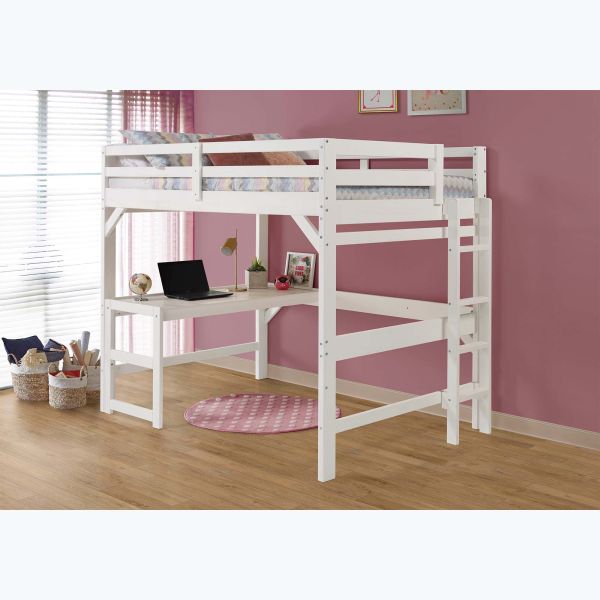 Buy Cambridge White Loft Bed/Desk Online at Bernie & Phyl's