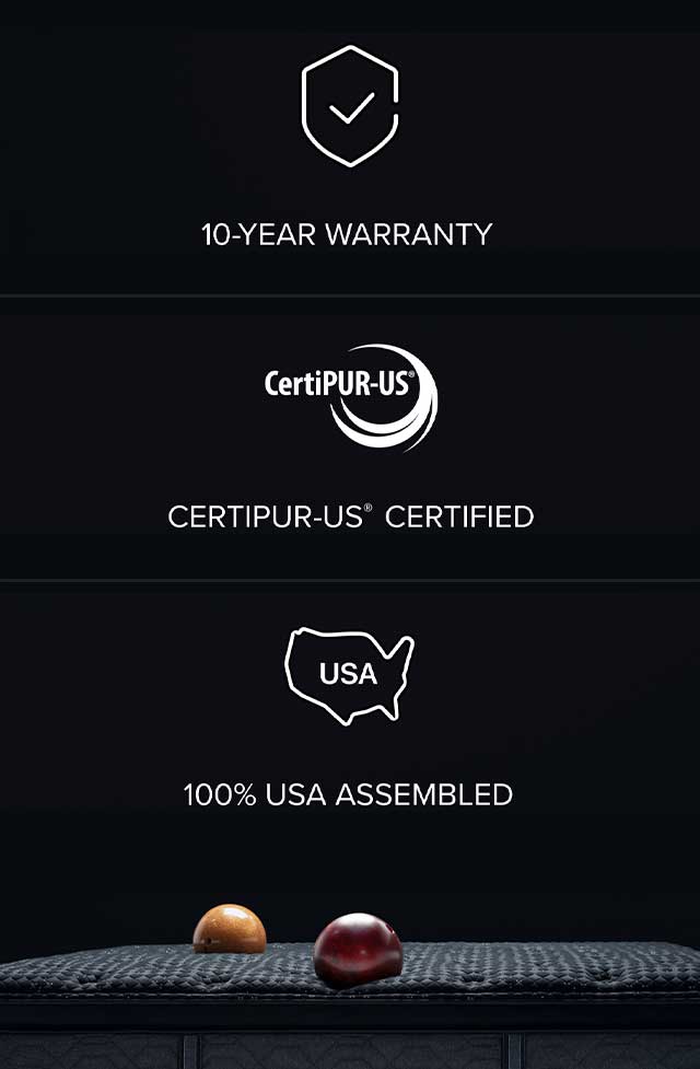 Beautyrest Black 10-Year Warranty, CERTIPUR-US Certified, 100% USA Assembled