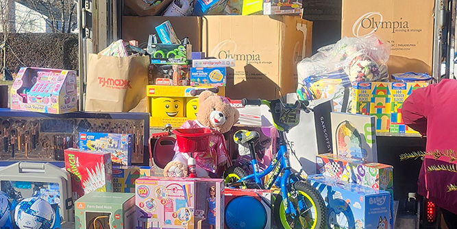 Truck full of toys