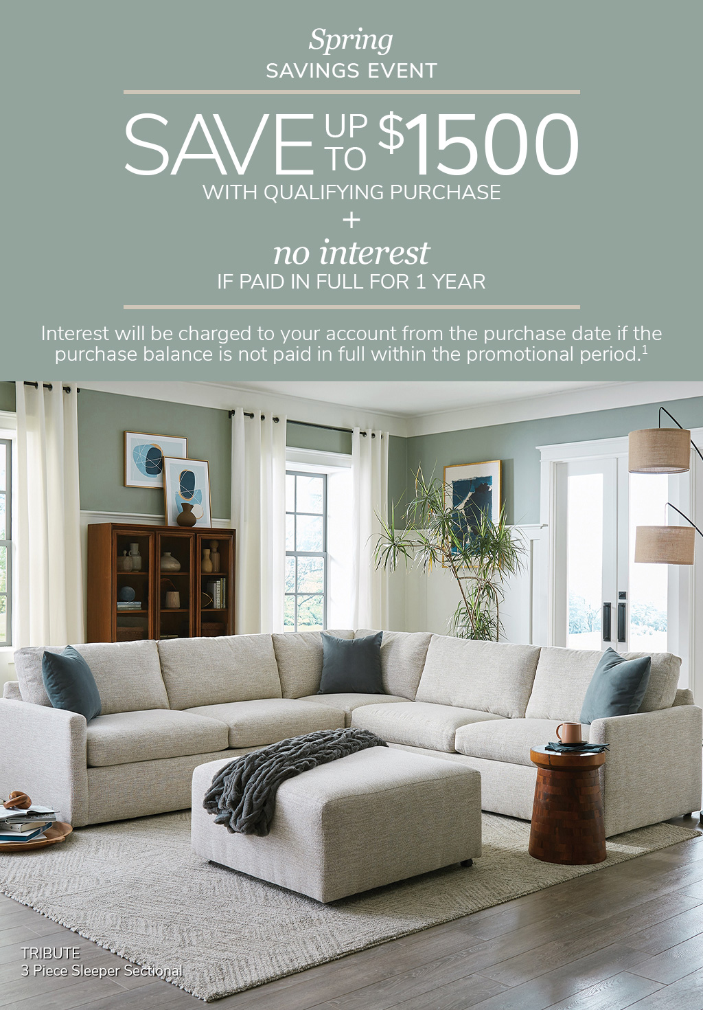 Save up to $1500 + no interest if paid in full for 1 year