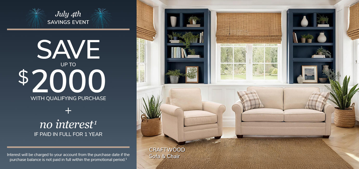 Save up to $2000*  + no interest if paid in full for 1 year(1)*