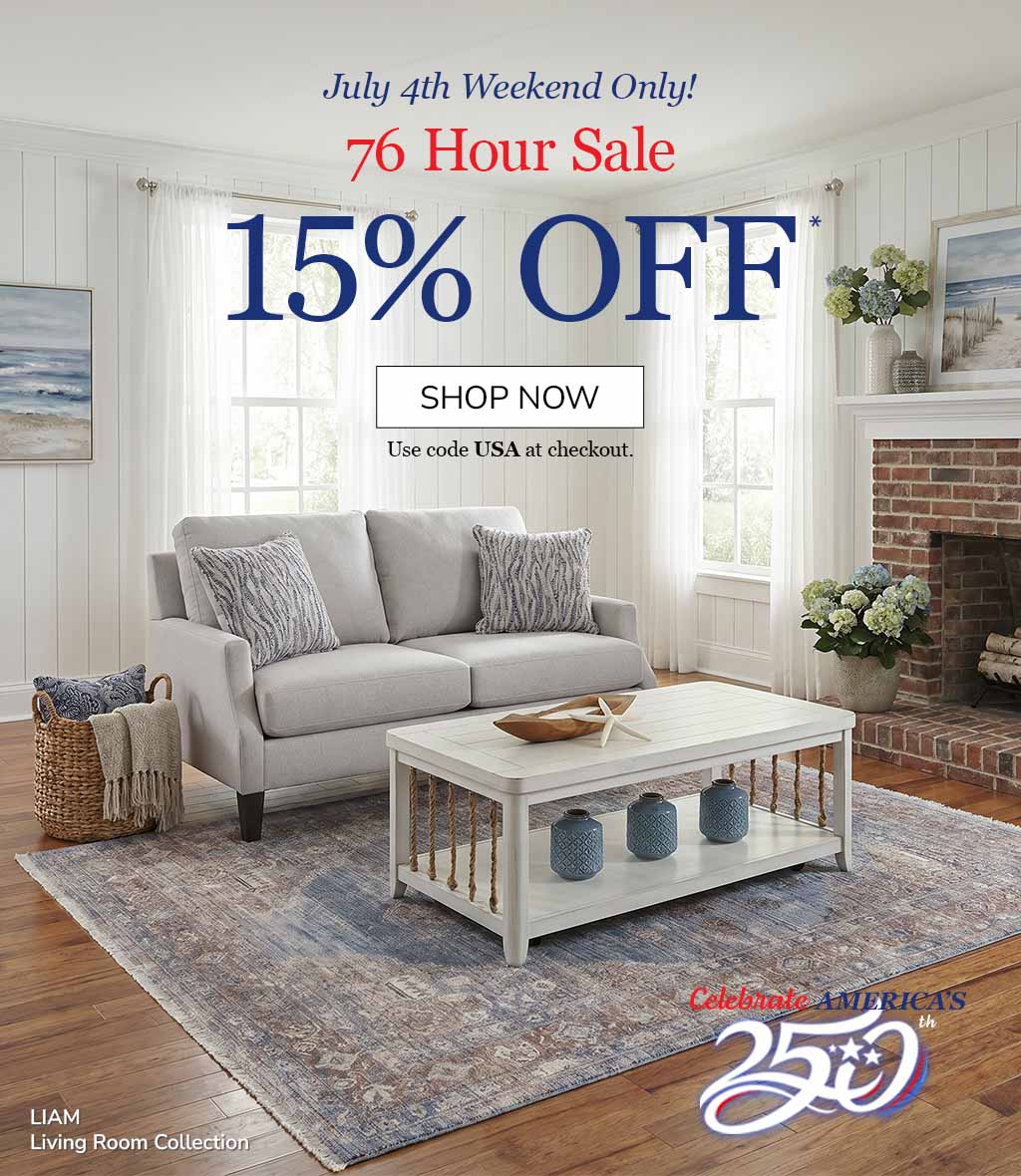 July 4th weekend only 76 Hour Sale 15% Off* Shop Now Use code USA