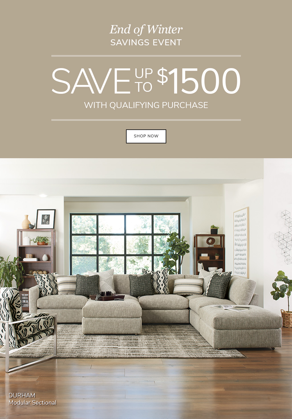 Save up to $1500 with Qualifying Purchase from Bernie & Phyl's Furniture